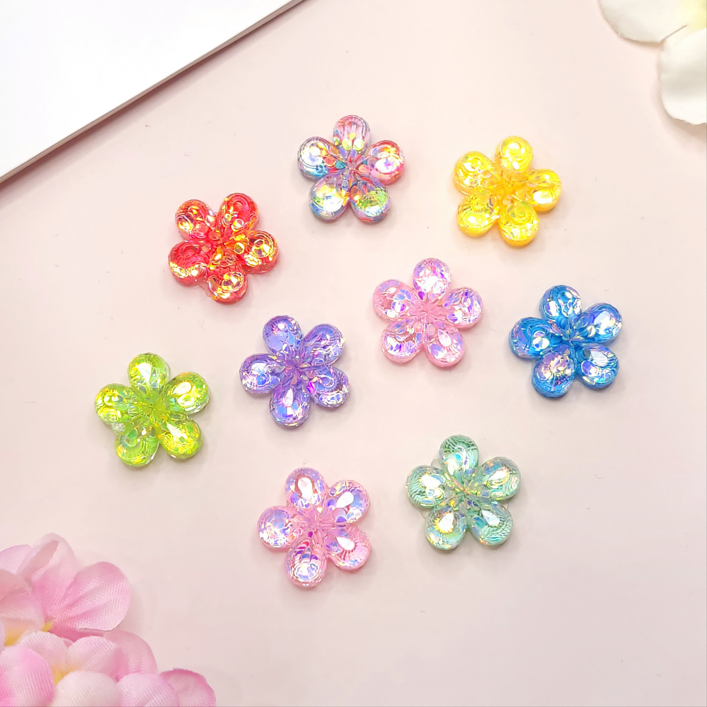 [도매] M059 대형 투명 꽃 (최소구매수량 50개)