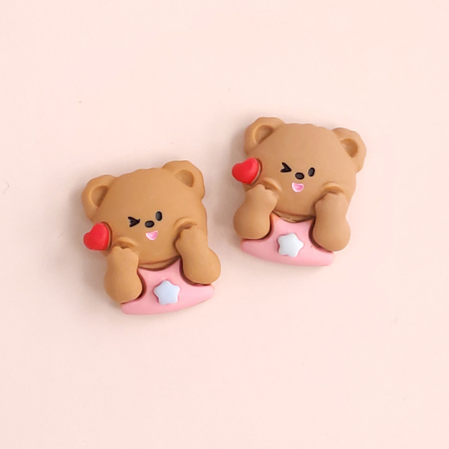 [도매] K374 하트 반신 곰 (최소구매수량50개)